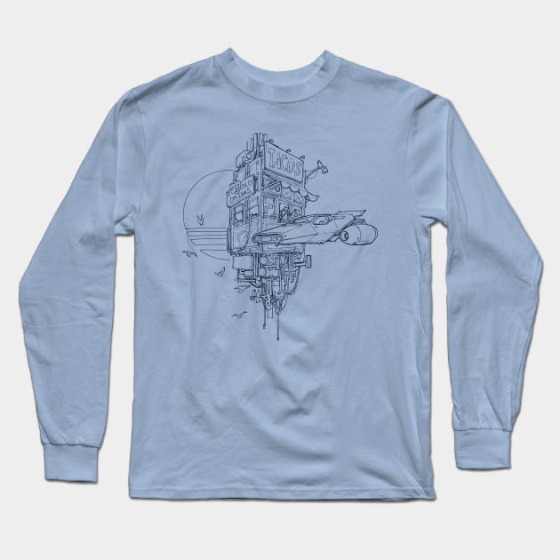 Tacos Lined Long Sleeve T-Shirt by spacegoose